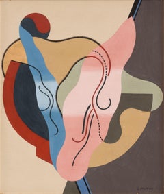 Composition abstraite by Georges Valmier - Abstract, Gouache on Paper