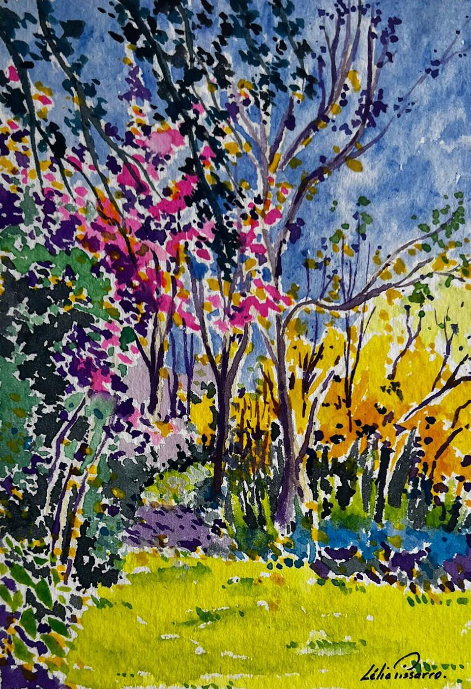 Simba is back by Lélia Pissarro - Figurative art, Work on paper, Tempera