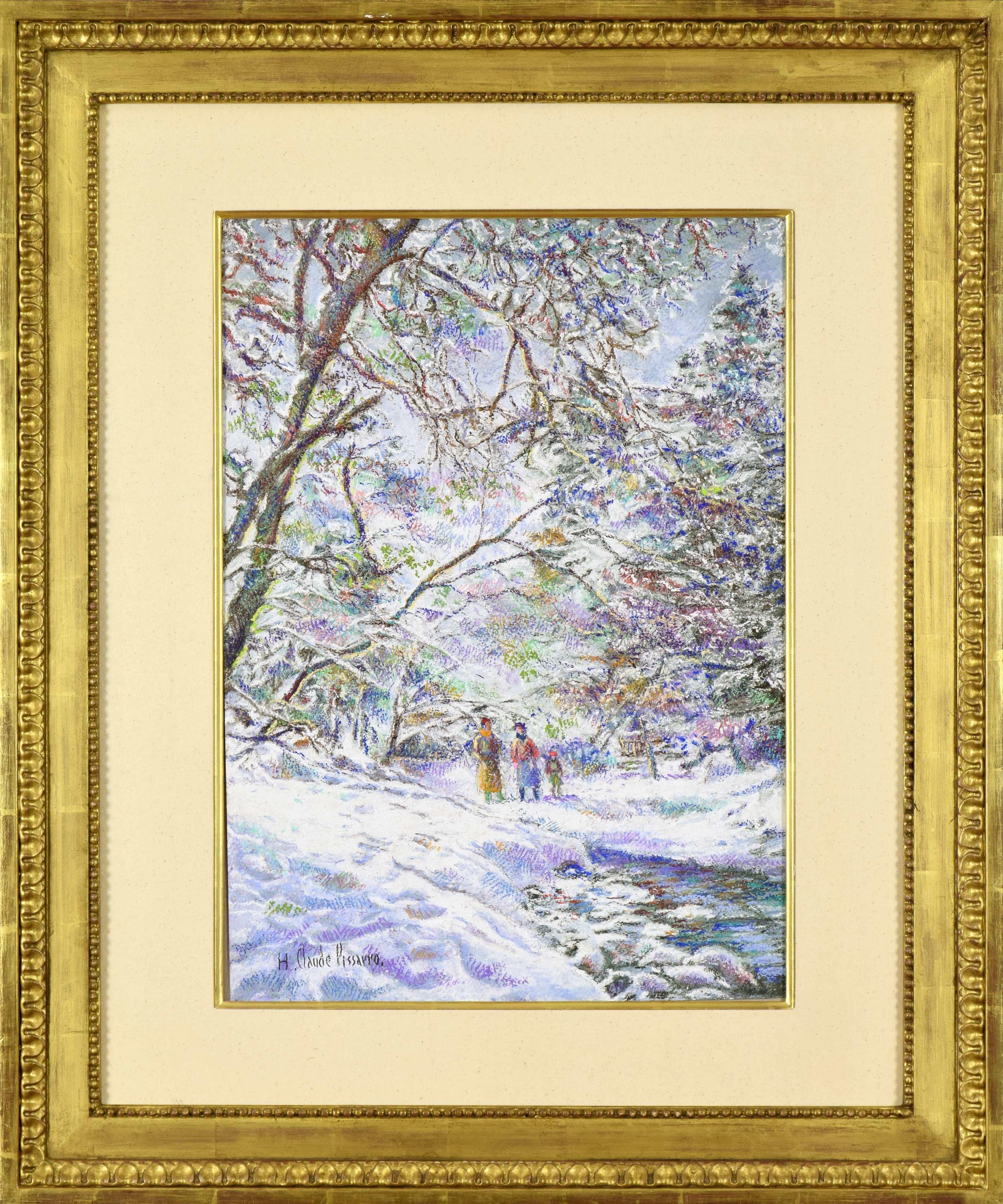 Schneeszene von Hughes Claude Pissarro, Cantepie, Sous la Neige im Angebot 1