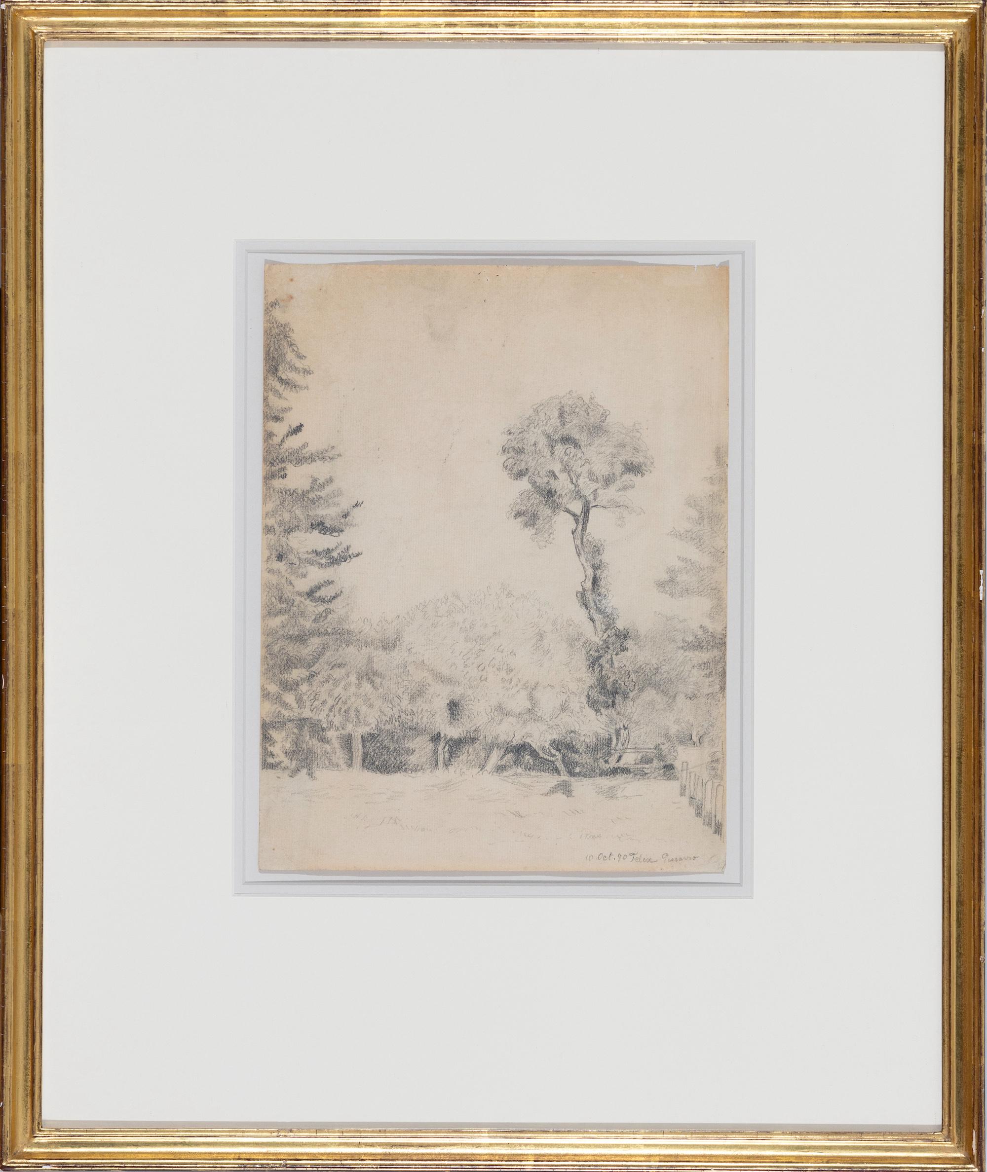 Paysage avec arbres de Flix Pissarro - Dessin - Art de Félix Pissarro
