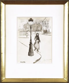 Place Dauphine by Ludovic-Rodo Pissarro - Watercolour