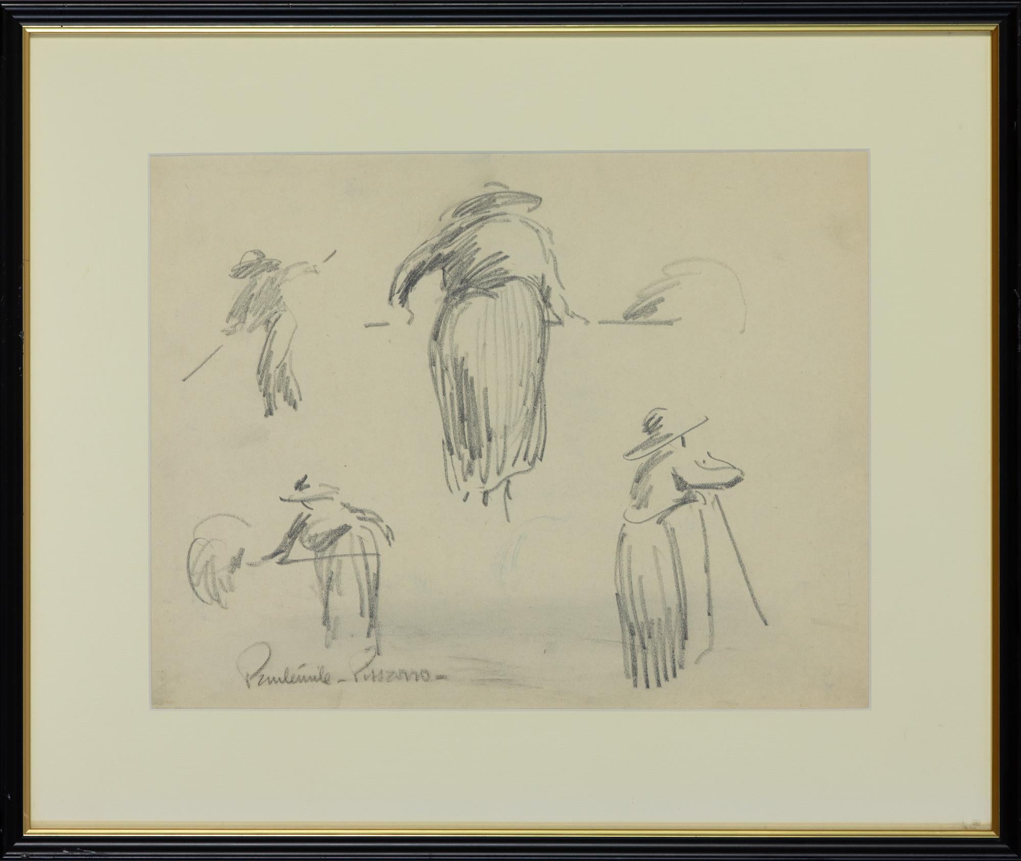 Le Ramassage de Foin by Paulémile Pissarro - Work on paper - Art by Paul Emile Pissarro