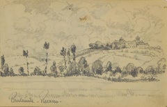 Paysage by Paulémile Pissarro - Landscape drawing