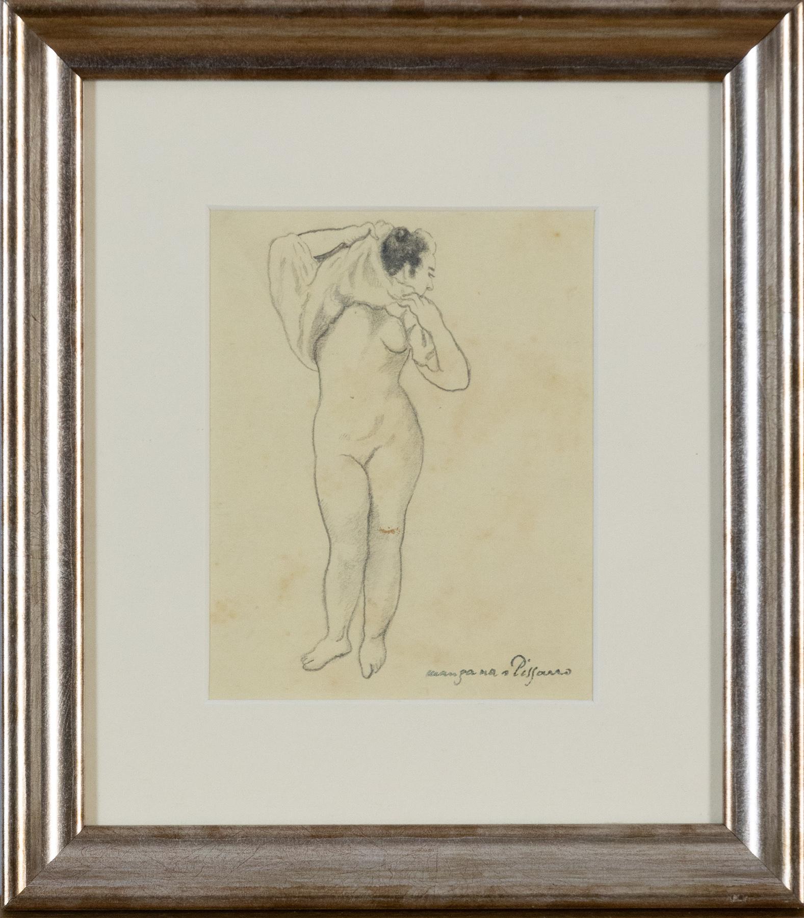 Undressing by Georges Manzana Pissarro – Aktzeichnung – Art von Georges Henri Manzana Pissarro