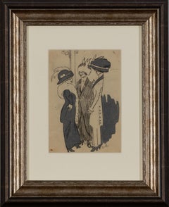 Les Élégantes von Ludovic-Rodo Pissarro - Aquarell