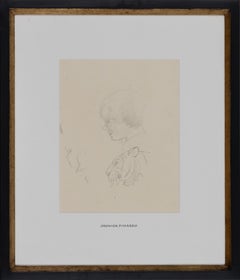 A Study of Human Head and Tiger by Orovida Pissarro - Sketch