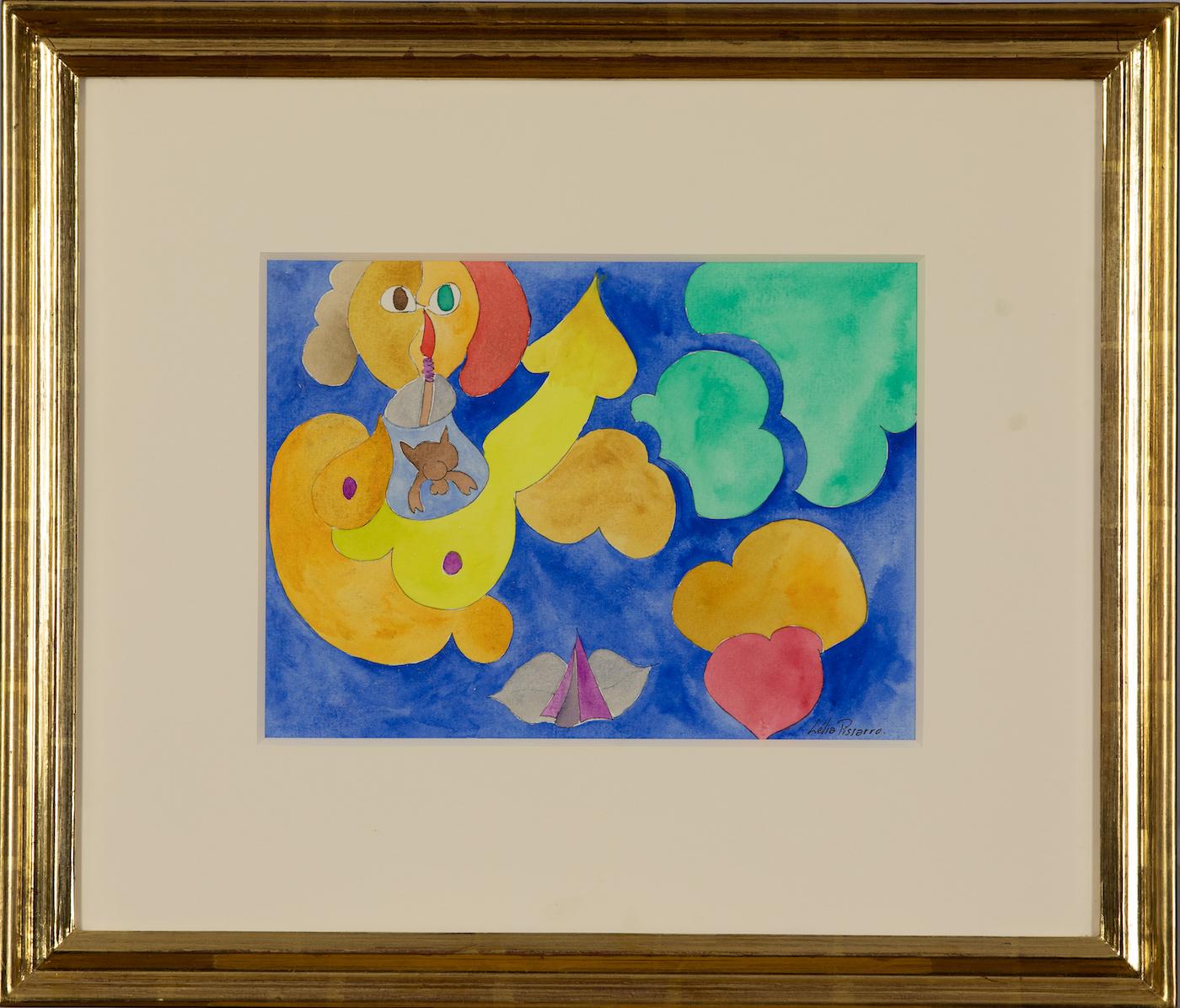 Composition abstraite de Lélia Pissarro - Tempera, abstraction  - Art de Lelia Pissarro