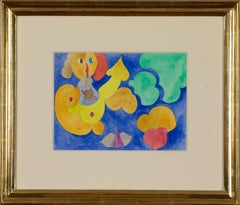 Composition abstraite de Lélia Pissarro - Tempera, abstraction