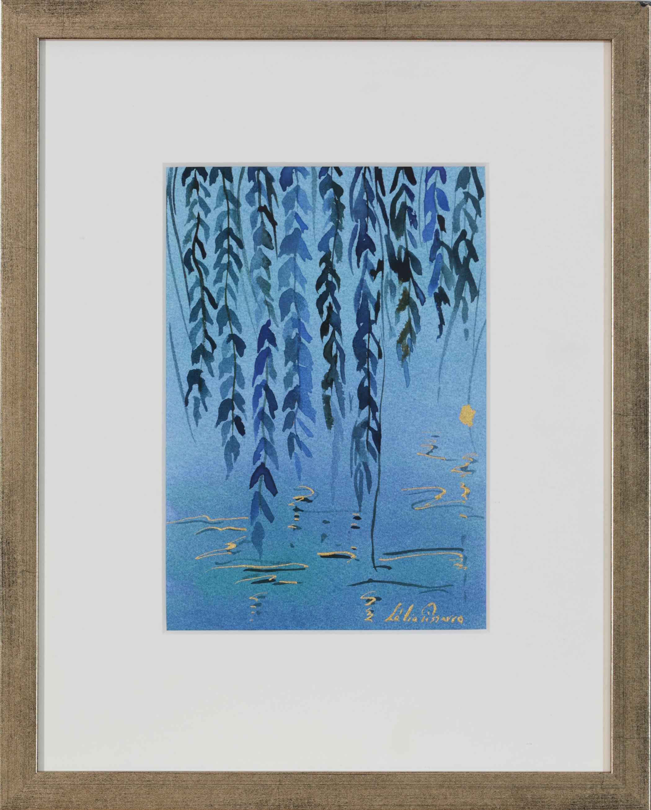 Monet Blue by Lélia Pissarro - Tempera - Art by Lelia Pissarro