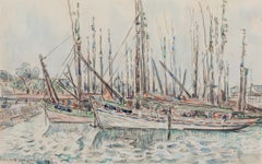 Concarneau by Paul Signac - Work on Paper, Port scene