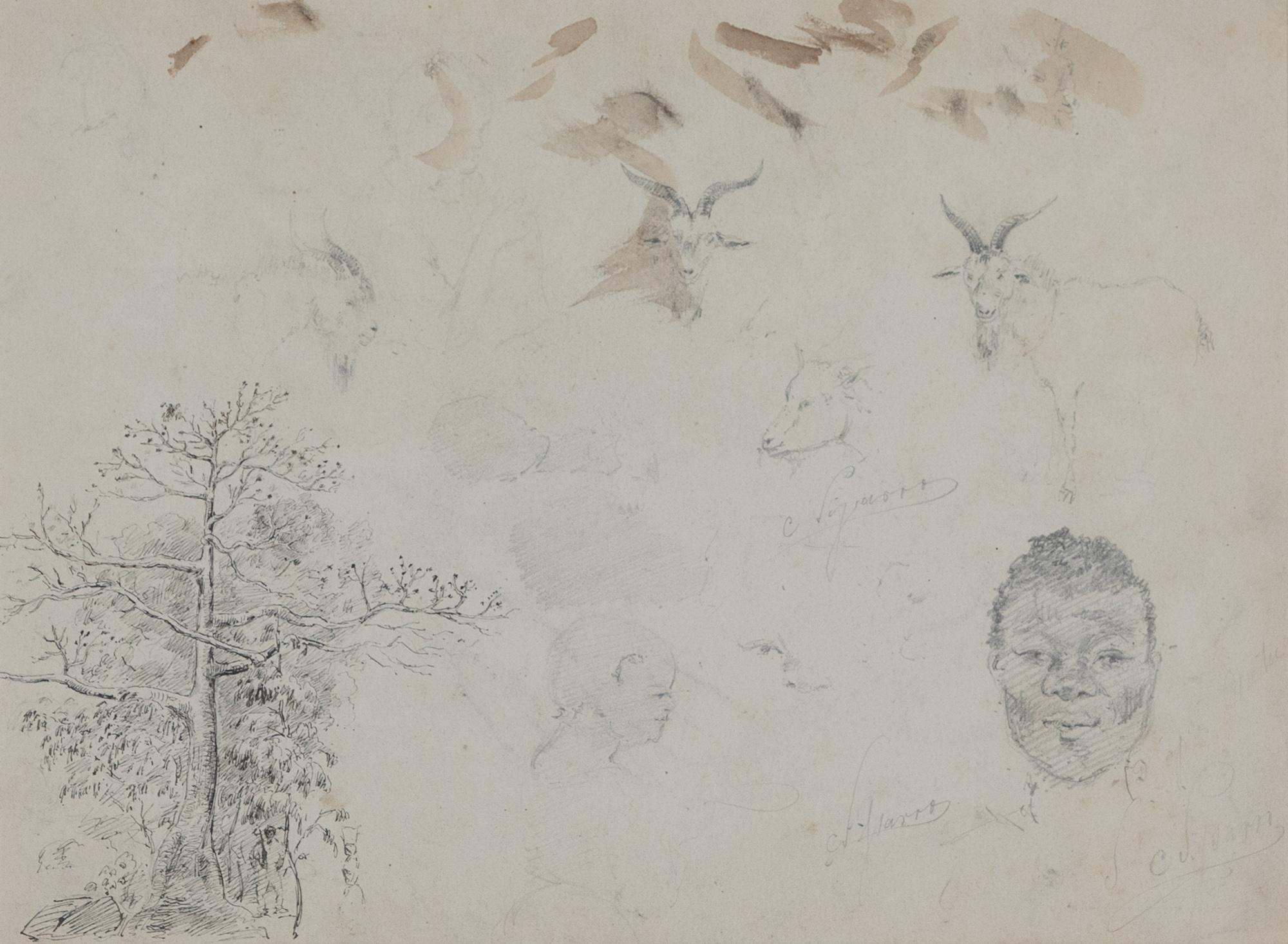 Études d'après nature by Camille Pissarro - Work on paper For Sale 1