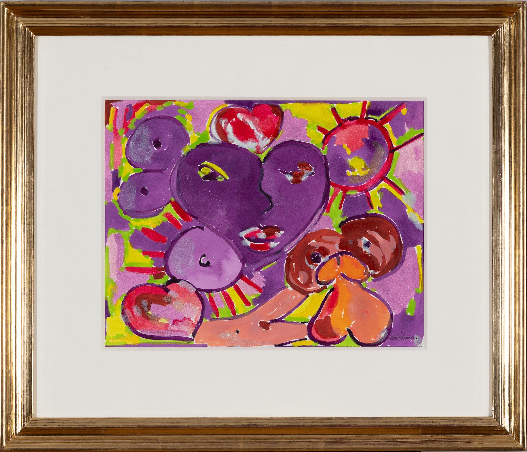 All day and all night by Lélia Pissarro - Abstract, contemporary work on paper - Art by Lelia Pissarro