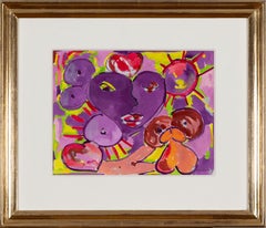 All day and all night by Lélia Pissarro - Abstract, contemporary work on paper