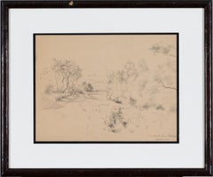Bords de Seine, Tosny by Georges Manzana Pissarro - Landscape drawing