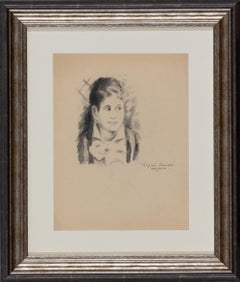 D'après Renoir by Georges Manzana Pissarro - Portrait drawing