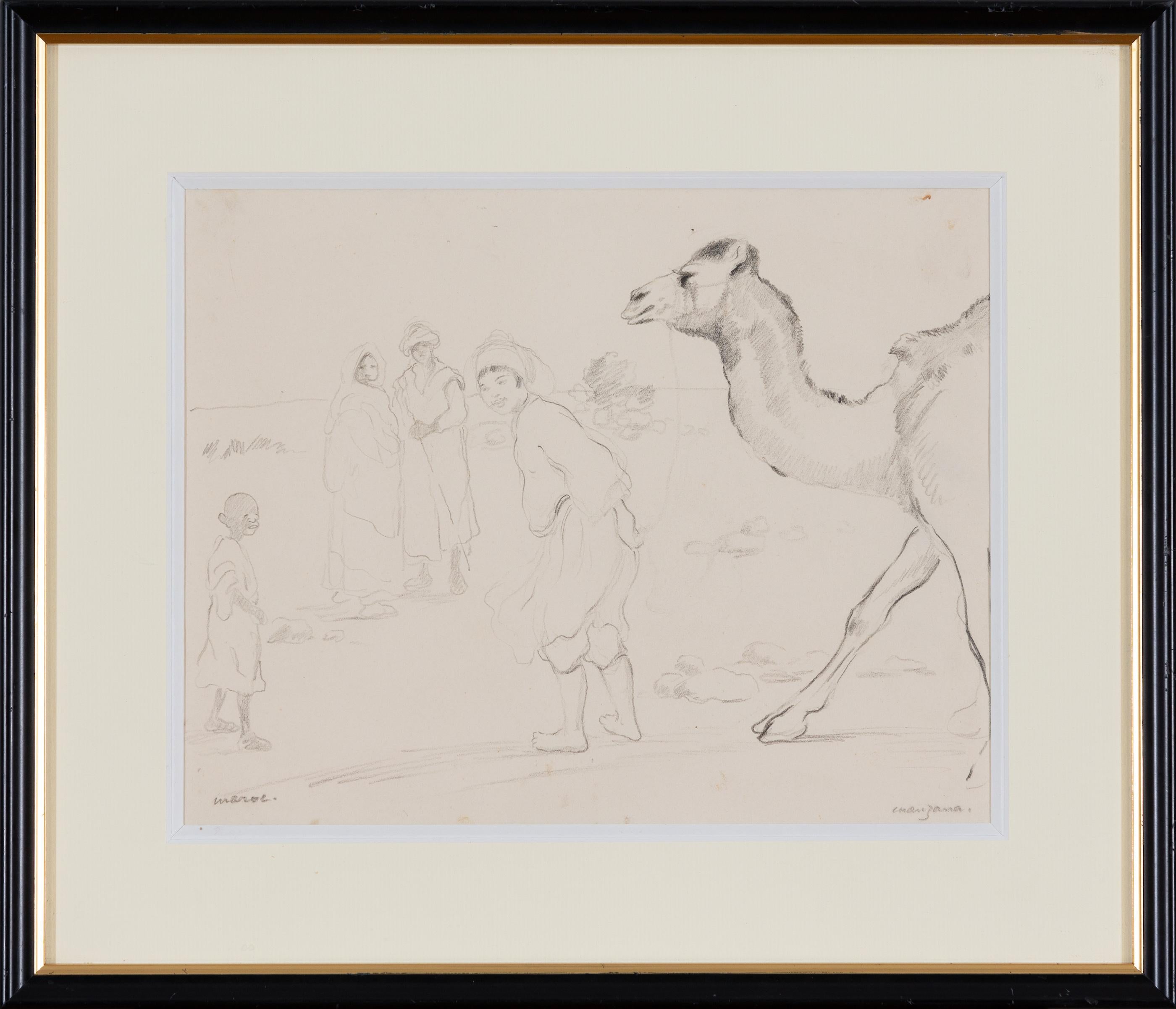 Scène de paysan marocaine de Georges Manzana Pissarro - Art de Georges Henri Manzana Pissarro