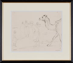 Moroccan Peasant Scene by Georges Manzana Pissarro - Drawing