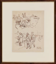 Laleham Road, Ashford by Ludovic-Rodo Pissarro - Ink drawing