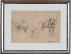 Man with Camel and Donkey by Georges Manzana Pissarro - Work on paper