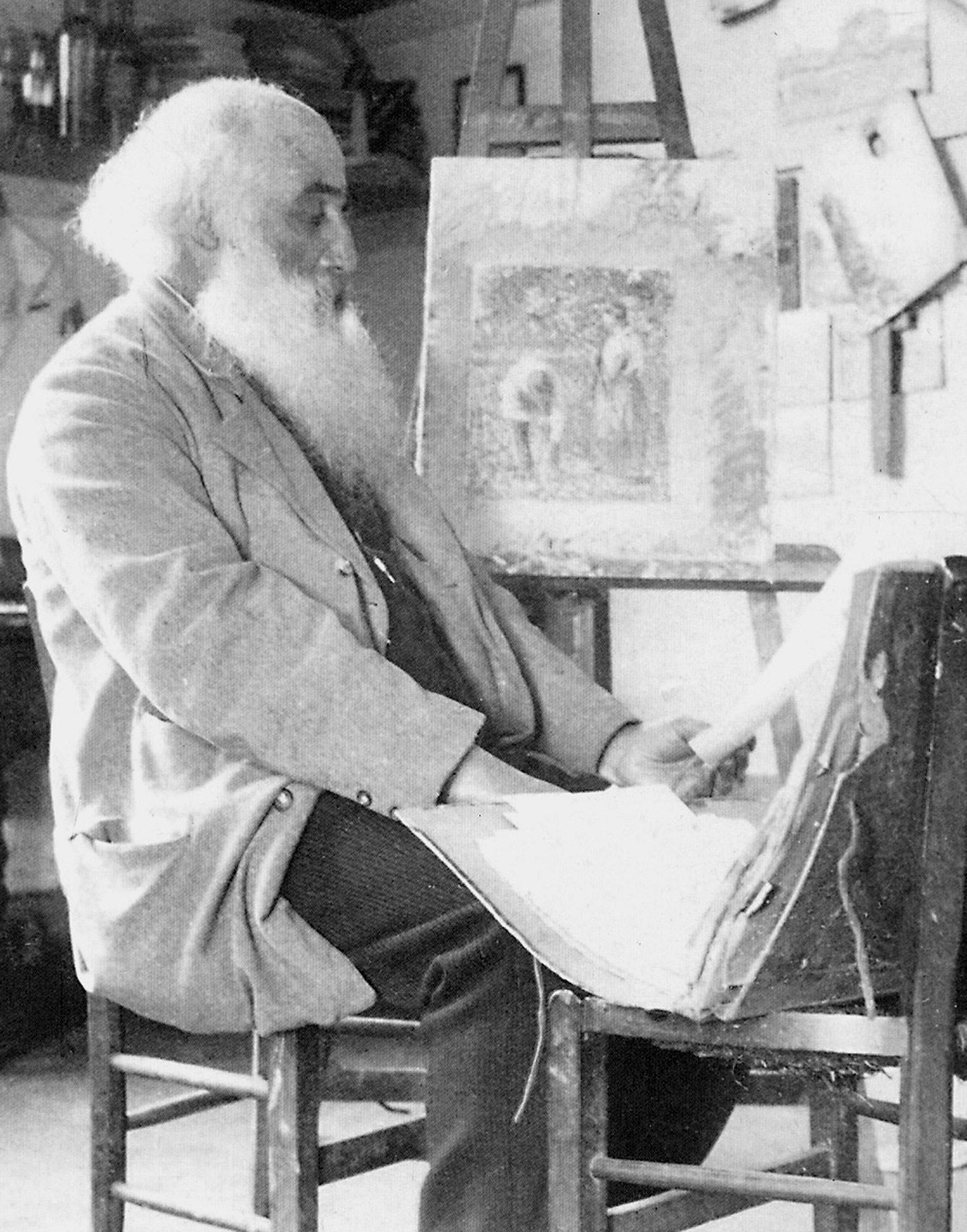 Arbres par Camille Pissarro - Crayon sur papier en vente 3