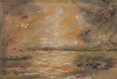 La Rivière de Lyora by Lélia Pissarro - Pastel on paper, Landscape