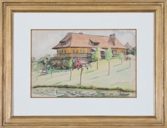 Les Nénuphars à Sorel by Paulémile Pissarro - Watercolour