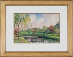 Scène de rivière, près de Lyons-la-Forêt by Paulémile Pissarro - Watercolour