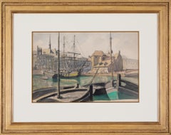 Port de Honfleur by Paulémile Pissarro - Watercolour