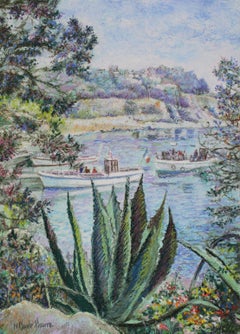 L'Aloés de la Calanque - Bréhat de H. Claude Pissarro - Pintura de paisaje