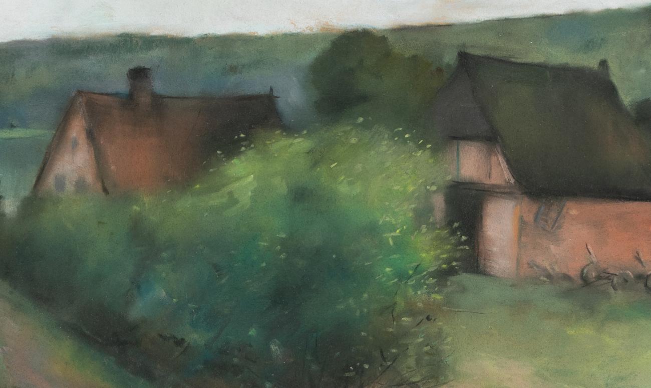 Landscape by Lesser Ury - Pastel on paper For Sale 2