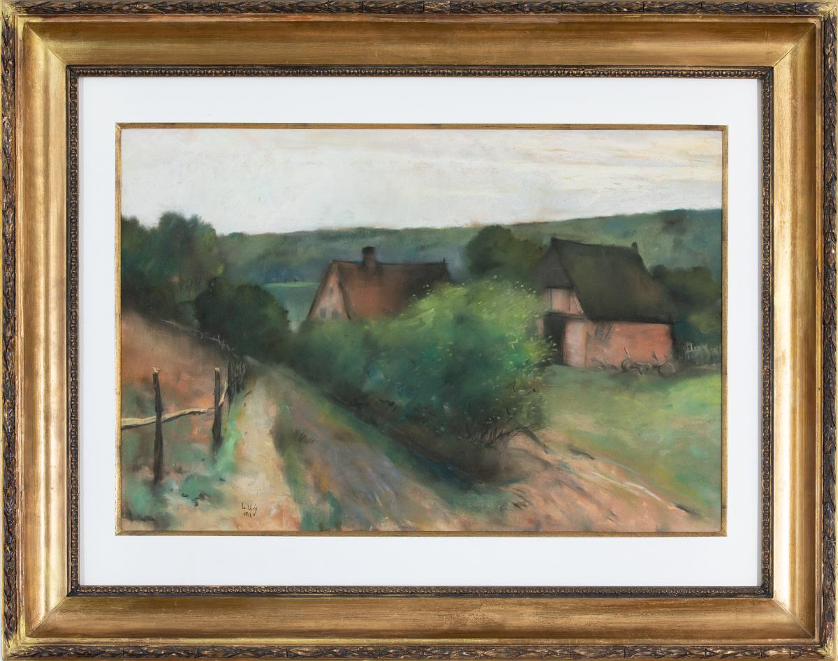 Landscape by Lesser Ury - Pastel on paper For Sale 1