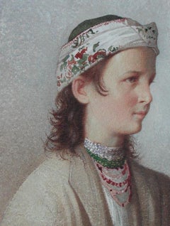 Jeune Montagnarde des Environs de Truskaniva di Franciszek Tepa - Realista