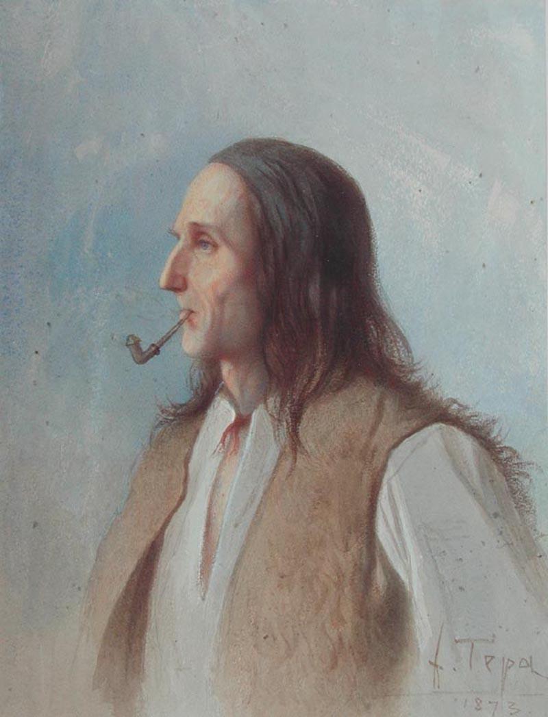 Montagnard des Environs de Szczaronica by Franciszek Tepa - Realist portrait
