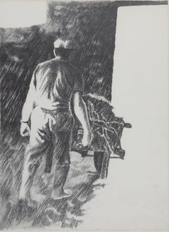 Vintage Farmhands by Yvon Pissarro - Figurative work on paper