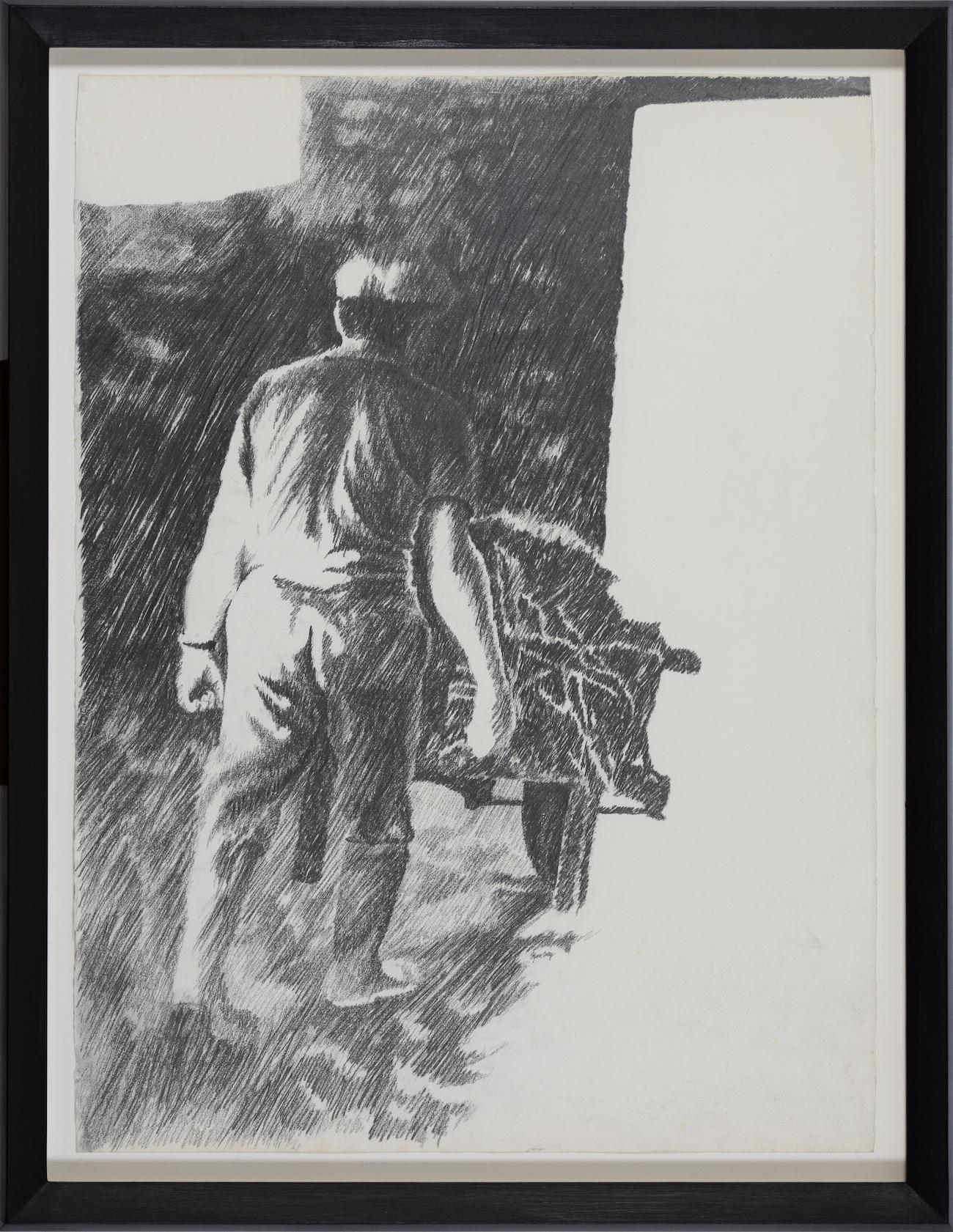 Farmhands by Yvon Pissarro - Figurative work on paper For Sale 1