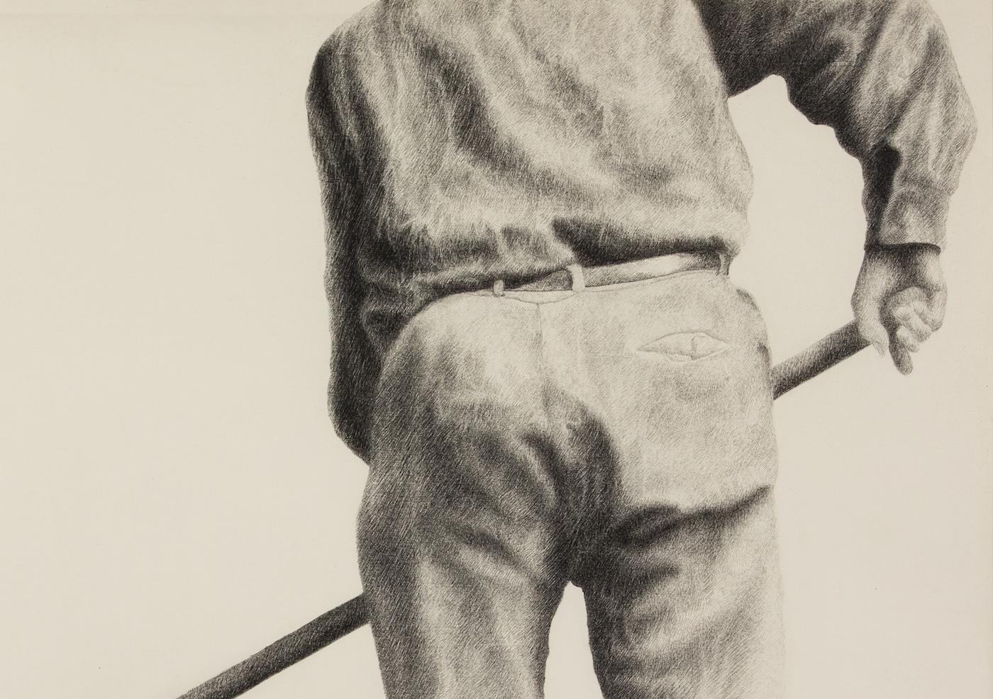 Farmhands by Yvon Pissarro - Dessin figuratif en vente 2