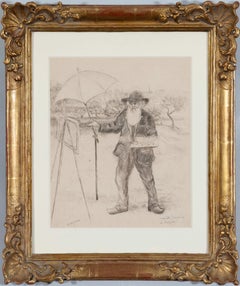 Portrait de Camille Pissarro à Éragny by Georges Manzana Pissarro - Drawing