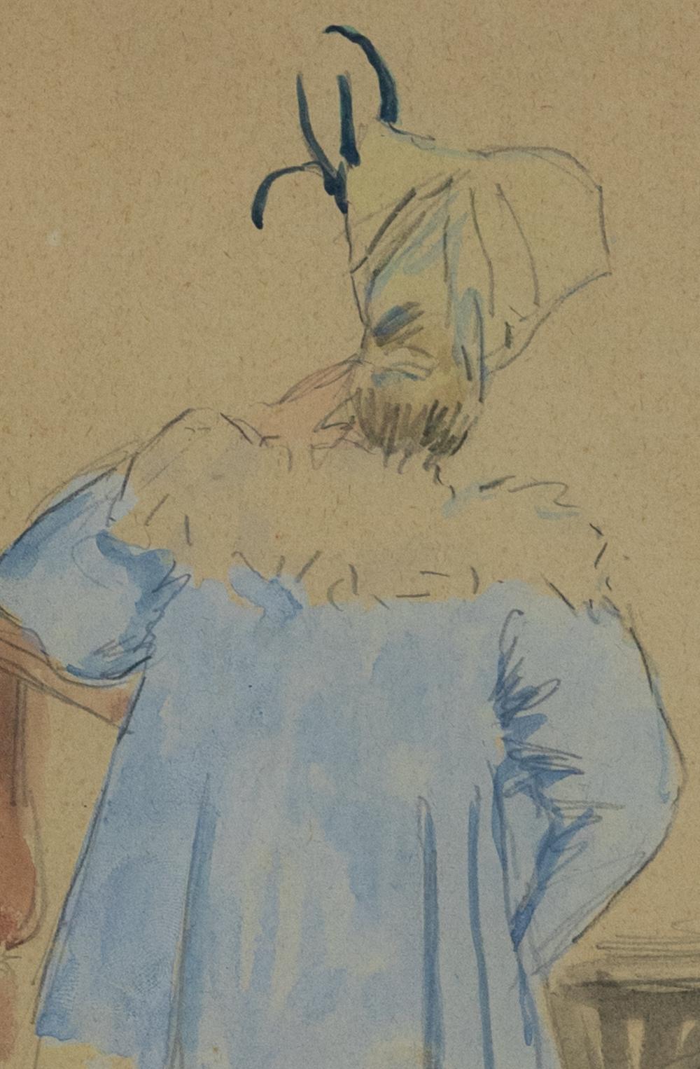 Les Deux Femmes Élégantes by Ludovic-Rodo Pissarro (1878-1952)
Watercolour and pencil on paper
Signed with Estate stamp (monogram) lower right
Executed circa 1901
21.8 x 14.7 cm (8 ⁵/₈ x 5 ³/₄ inches)

This work is accompanied by a certificate of