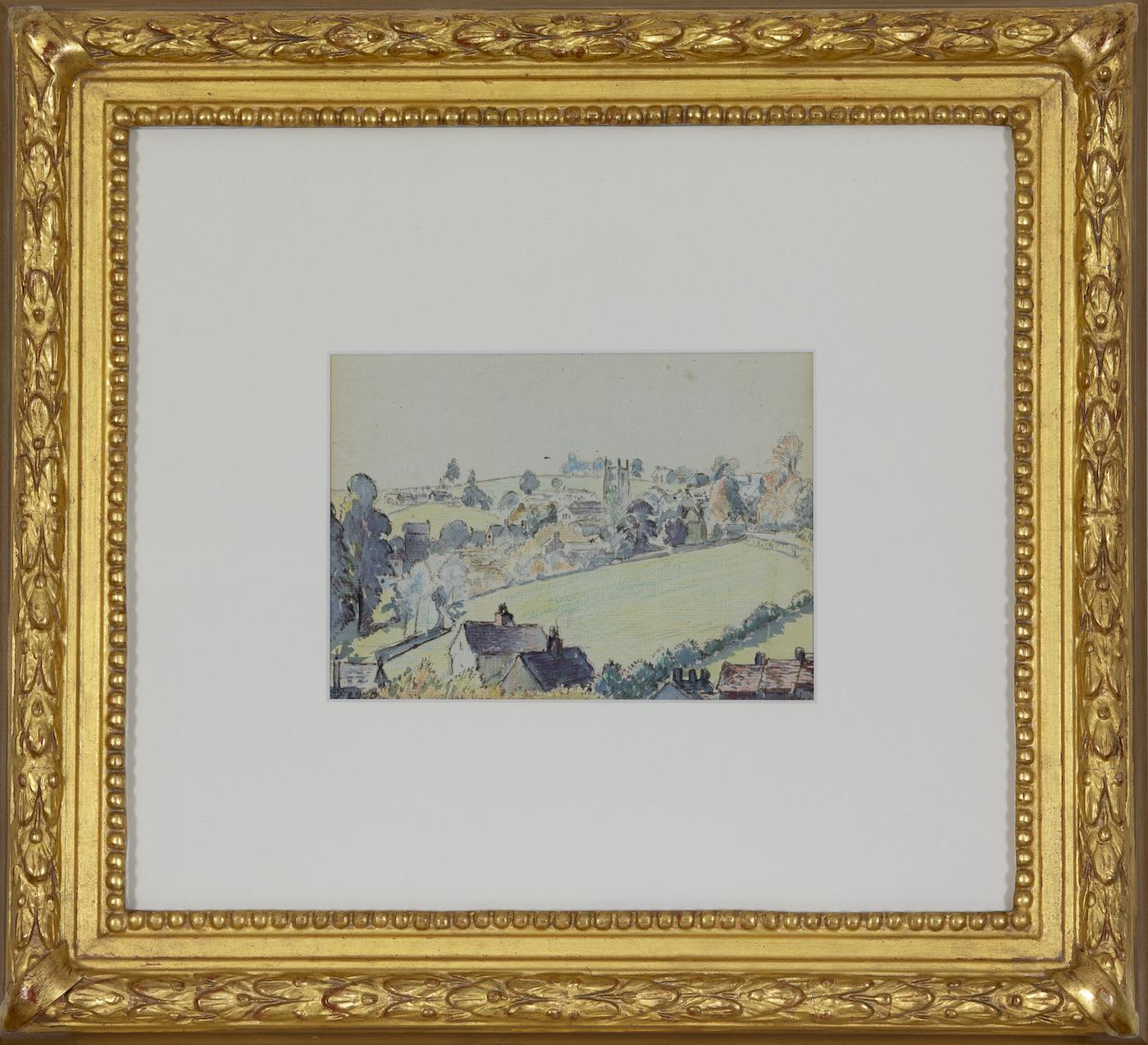 Wotton-under-Edge by LUCIEN PISSARRO - Watercolour, drawing, art, landscape - Art by Lucien Pissarro
