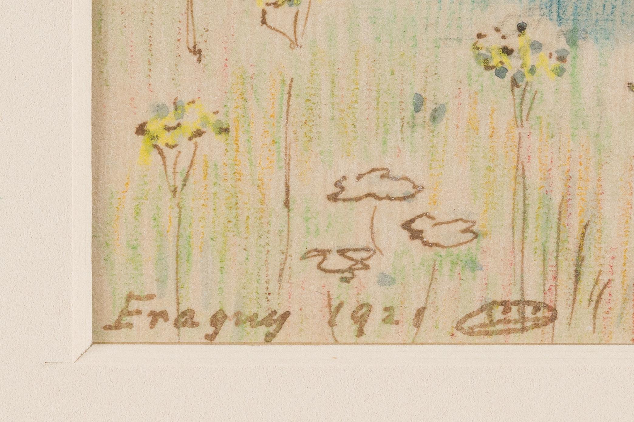 Covoni, Eragny	di Lucien Pissarro - Paesaggio, Opera su carta in vendita 2