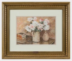 Le Bouquet de Ghassan by Lélia Pissarro - Pastel on paper, Bouquet of flowers