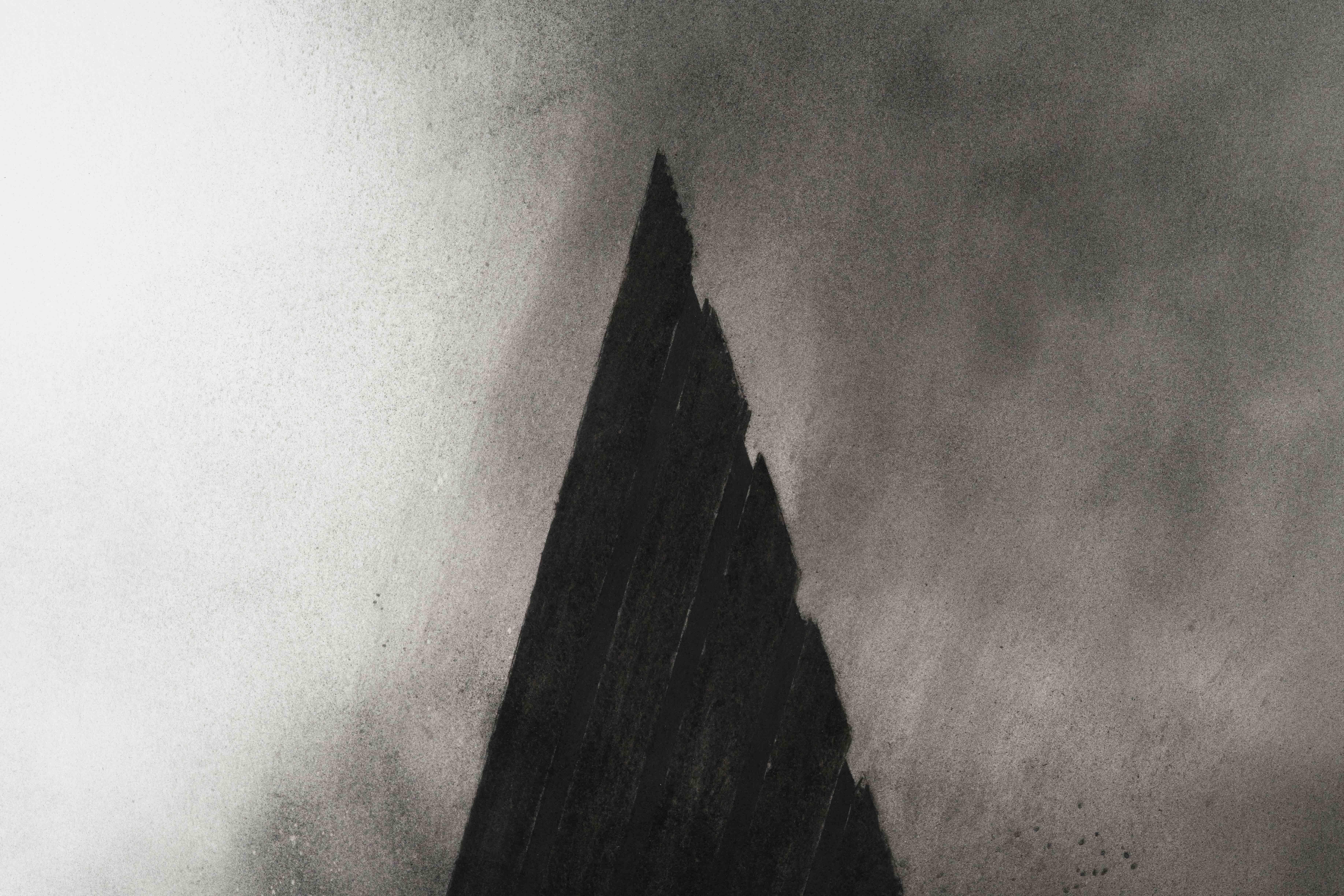 Sphere, Cube, Pyramid by David Nash - Work on paper, Abstraction For Sale 2