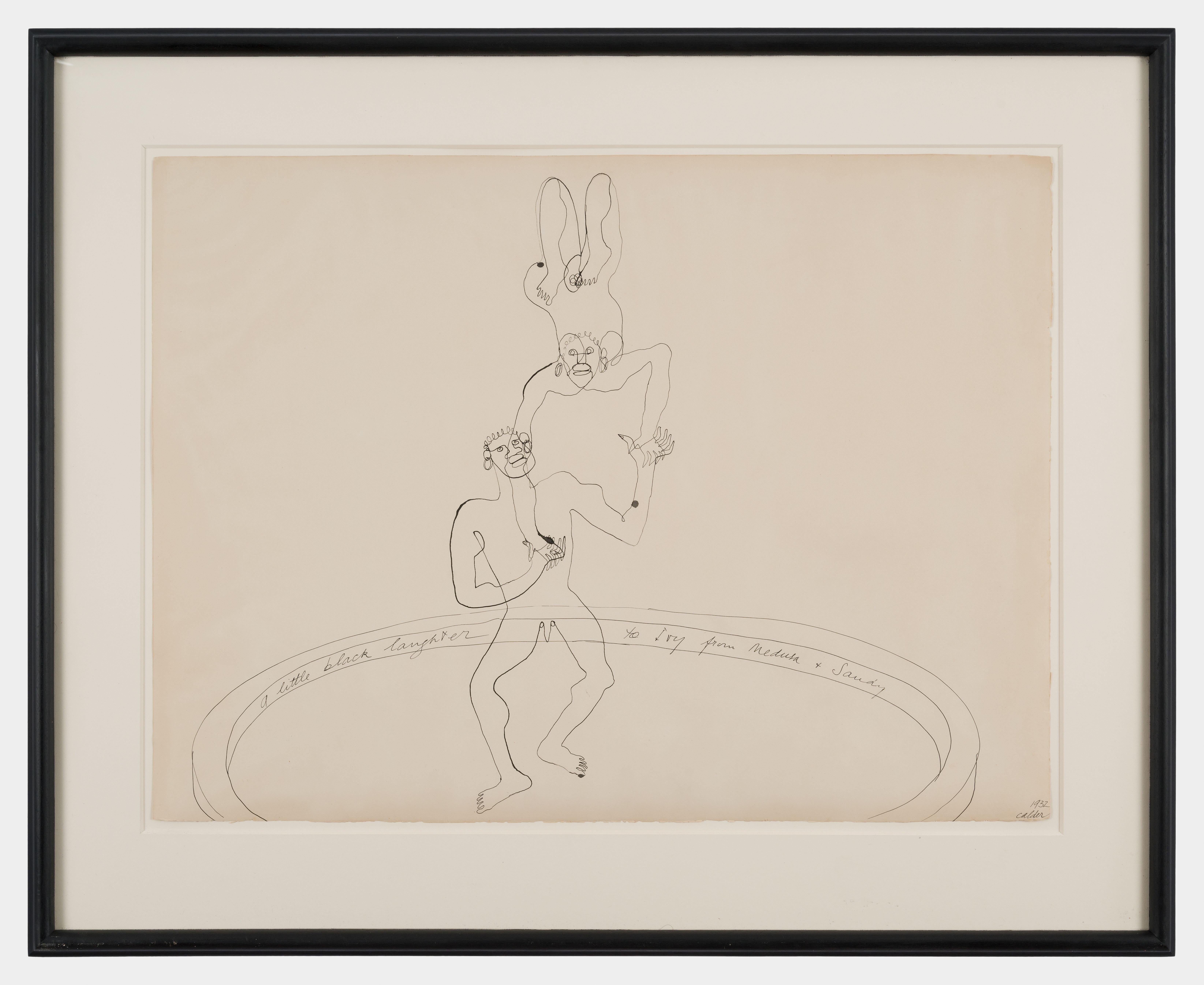 The acrobats by Alexander Calder - Work on paper, Drawing, Ink on paper For Sale 1