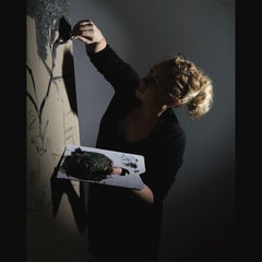 Mon chemin by Lélia Pissarro - Figurative art, Landscape, Tempera on paper, Art