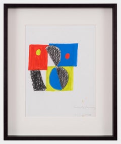 « Juste Présent » de Tristan Tzara, par Sonia Delaunay – Œuvre sur papier, art abstrait