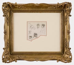 Portraits of Men and Women by Camille Pissarro - Drawing, work on paper, art