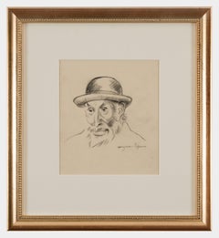 Portrait de Renoir by Georges Manzana Pissarro - Drawing, art, Graphite on paper