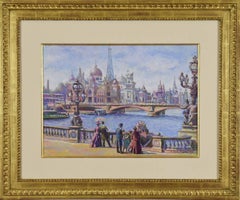 Les Promeneurs du Dimanche (Paris – La Seine) by H. Claude Pissarro - Pastel