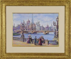 Crayon Landscape Drawings and Watercolors