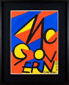 Original gouache painting by Alexander Calder titled 'McGovern'